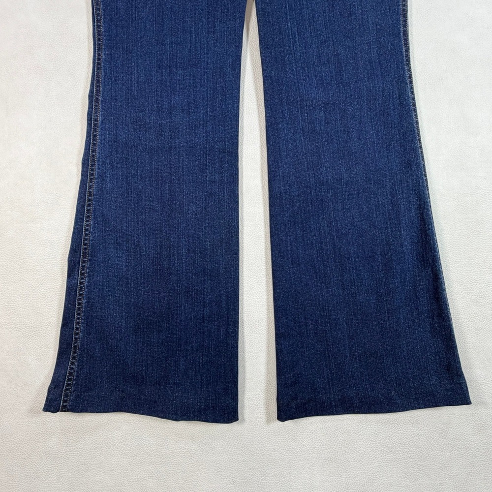Spanx Flare Jeans Size Large Dark Indigo Pull On High Rise Denim Pants L - Picture 13 of 13